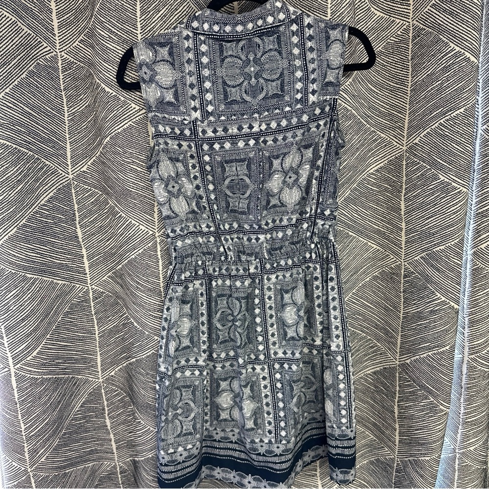 Alfani Women's Black And White Collard Sleeveless Knee Length Dress Size 6 <314> - Picture 9 of 10